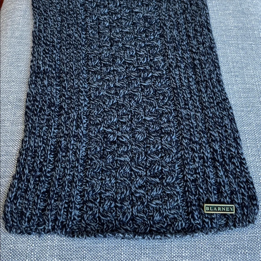 Blarney Woollen Mills Scarf Cable‎ Knit Merino Wool Long Ireland Irish